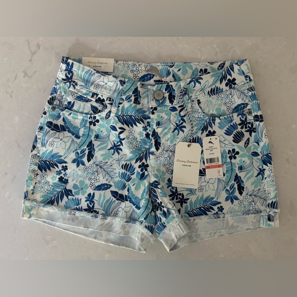 Tommy Bahama Botticelli Toss Cut Off Women's Floral Denim Shorts